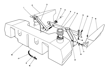 Fuel Tank Assembly Diagram and Parts List for 55620 9000001 - 9999999 Toro Lawn Tractor