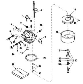 Carburetor No. 632371 (7 H.P. Snowthrower Model No. 38050) Diagram and Parts List for 38050 5000001 - 5999999 Toro Snow Blower
