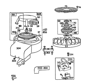 Engine Briggs & Stratton Model No. 191702-2133-01 Diagram and Parts List for 56138 5000001 - 5999999 Toro Lawn Tractor