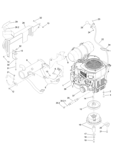 Engine Assembly Diagram and Parts List for 74518 403260000-404314199 Toro Lawn Mower