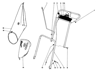 Handle Assembly Diagram and Parts List for 18070 2000001 - 2999999 Toro Lawn Mower