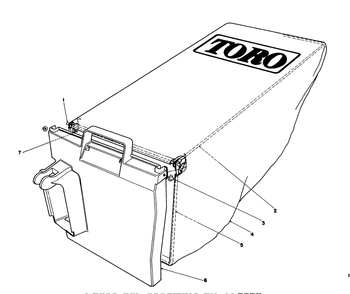 Grass Bag Assembly No. 12-8859 Diagram and Parts List for 20586C 9000001 - 9999999 Toro Lawn Mower