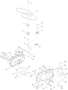 Traction Drive Assembly Diagram and Parts List for 74785 400000000 - 999999999 Toro Lawn Tractor