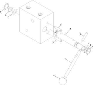 Control Selector Valve Assembly No. 127-6557 Diagram and Parts List for 25531E 323000000 - 999999999 Toro Lawn Tractor Accessories
