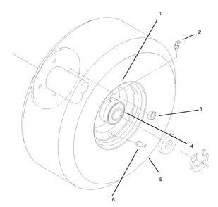 Wheel And Tire Asm Diagram and Parts List for 30183 790001 - 799999 Toro Lawn Tractor Accessories