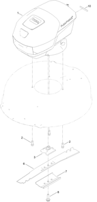 Motor And Blade Assembly Diagram and Parts List for 20367 407009443 - 407299999 Toro Lawn Mower