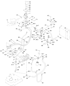 2-Spool Valve And Auxiliary Valve Assembly Diagram and Parts List for 22327 412900000 - 999999999 Toro Lawn Tractor Accessories