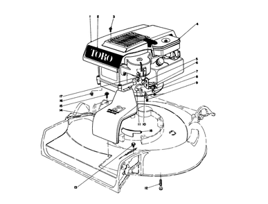 Engine Assembly Model 16277 Diagram and Parts List for 16277 7000001 - 7999999 Toro Lawn Mower