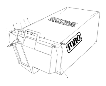 Grass Bag Assembly No. 11-5609 Diagram and Parts List for 22151 5900001 - 5999999 Toro Lawn Mower