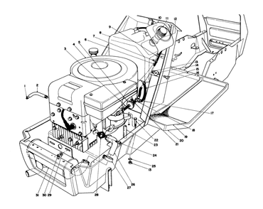 Engine Assembly Diagram and Parts List for 57365 7000001 - 7999999 Toro Lawn Tractor
