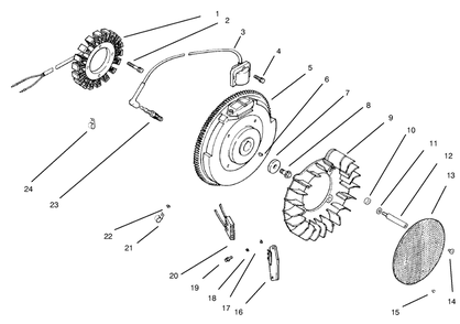 Ignition And Charging System Diagram and Parts List for 30611 690001 - 699999 Toro Lawn Tractor
