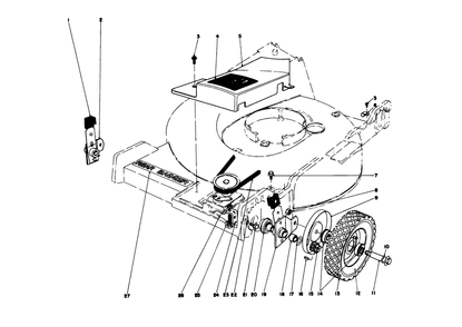 Front Wheel And Pivot Arm Assembly Diagram and Parts List for 20575 8007501 - 8999999 Toro Lawn Mower