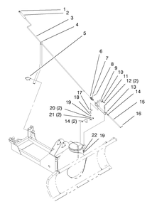 Part Location Diagram of 95-3864-01 Toro Tube-Crank Support