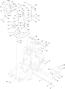 Hydraulic Tank And Track Shaft Assembly Diagram and Parts List for 22327G 405800000 - 407139999 Toro Lawn Tractor Accessories