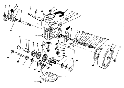 Gear Case Assembly Diagram and Parts List for 20620 8000001 - 8999999 Toro Lawn Mower