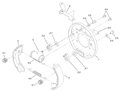 Right Hand Brake Assembly No. 104-6806 Diagram and Parts List for 12004 220000001 - 220999999 Toro Lawn Tractor