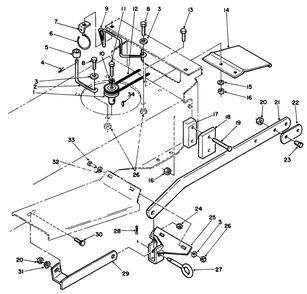 Sweeper P.T.O. Assembly (212-H) Diagram and Parts List for R2-12O502 2000001 - 2999999 Toro Lawn Tractor