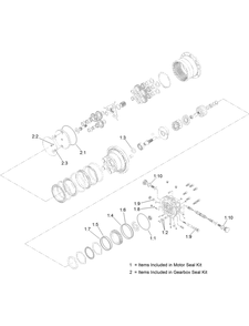 Planetary Gearbox Assembly No. Au8gb85014 Diagram and Parts List for 23803 400000000 - 999999999 Toro Lawn Tractor Accessories
