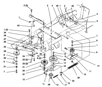 Gear Drive Components Diagram and Parts List for 72043 6900001 - 6999999 Toro Lawn Tractor