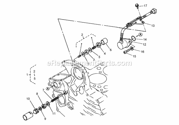 Idle Apparatus And Stop Solenoid Assembly Diagram and Parts List for 74265 260000001-260999999 Toro Lawn Mower