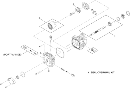 Lh Hydraulic Pump Assembly Diagram and Parts List for 31914 405300000-410299999 Toro Lawn Mower