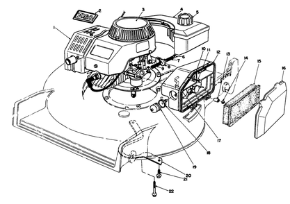 Engine Assembly Diagram and Parts List for 20106 1000001 - 1999999 Toro Lawn Mower