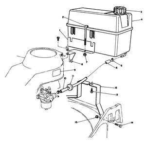 Fuel Tank Assembly Diagram and Parts List for 22026 2000001 - 2999999 Toro Lawn Mower