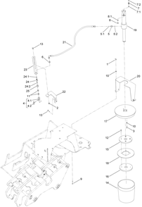 Tool Joint Lube Applicator Assembly Diagram and Parts List for 23898 400000000 - 999999999 Toro Lawn Tractor Accessories