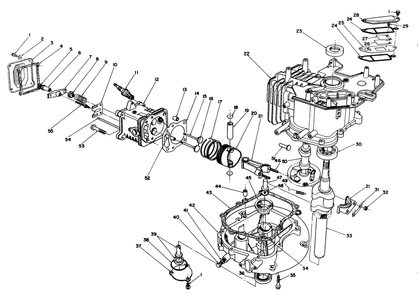 Engine Assembly Diagram and Parts List for 20628C 7000001 - 7999999 Toro Lawn Mower