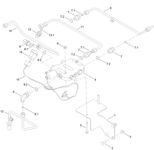 Self Leveling Kit Assembly No. 139-7133 Diagram and Parts List for 139-7133  Toro Lawn Tractor Accessories