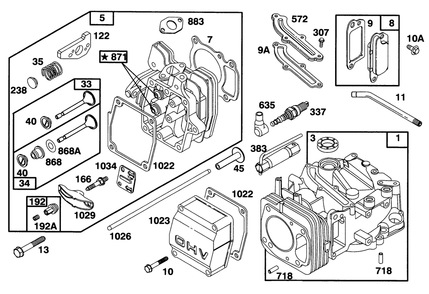 Engine Gts-150 Diagram and Parts List for 26636B 6900001 - 6999999 Toro Lawn Mower