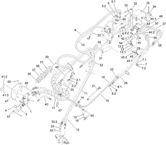 Part Location Diagram of 117-9881 Toro Fitting-Hyd, Tee