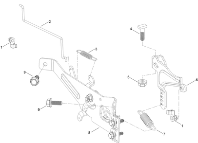 Governor Control Assembly Diagram and Parts List for 74450 403350048-999999999 Toro Lawn Tractor