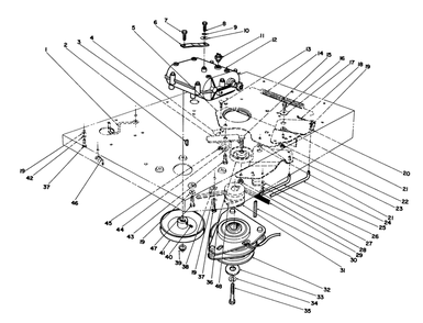 Transmission & Clutch Assembly Diagram and Parts List for 55600 9000001 - 9999999 Toro Lawn Tractor