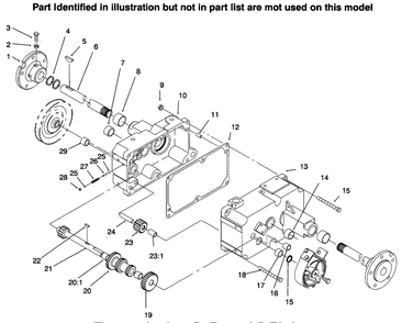 Transmission 8-Speed 8 Pinion Diagram and Parts List for 73441 69000001 - 69999999 Toro Lawn Tractor