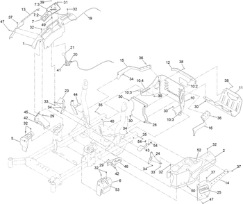 Control Console And Guard Assembly Diagram and Parts List for 74472 400000000-402099999 Toro Lawn Tractor
