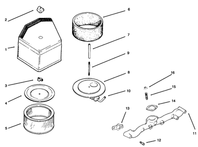 Air Cleaner/Filtration Kohler Engine Cv18s - Ps 61521 Diagram and Parts List for 30181 59000001 - 59999999 Toro Lawn Tractor Accessories