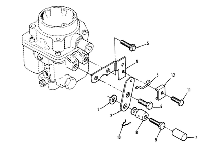 Choke Linkage Diagram and Parts List for 73421 5900001 - 5901046 Toro Lawn Tractor