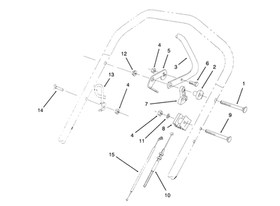 Traction Control Assembly Diagram and Parts List for 26630BC 4900001 - 4999999 Toro Lawn Mower