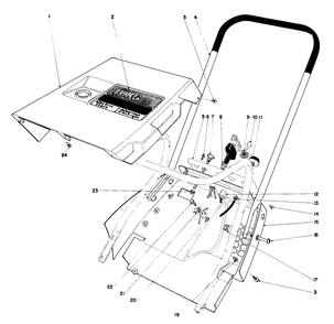 Shroud & Handle Assembly (Model 38230) Diagram and Parts List for 38220 9000001 - 9999999 Toro Snow Blower