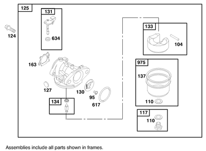 Engine Briggs & Stratton Model 12h807-1760-E1 (Model No. 20021 Serial No. 9940000-9941632) Diagram and Parts List for 20020 9900001 - 9999999 Toro Lawn Mower