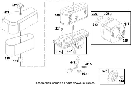 Engine Briggs & Stratton Model 28m707-1182-E1 Diagram and Parts List for 70171 9900001 - 9999999 Toro Lawn Tractor