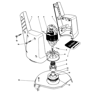 Motor And Housing Assembly Diagram and Parts List for 51200 9000001 - 9999999 Toro Trimmer
