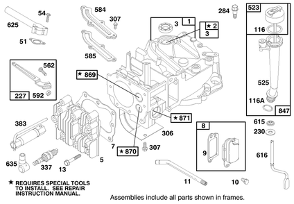 Engine Briggs & Stratton Model 12f802-1787-E1 Diagram and Parts List for 20803 9900001 - 9999999 Toro Lawn Mower
