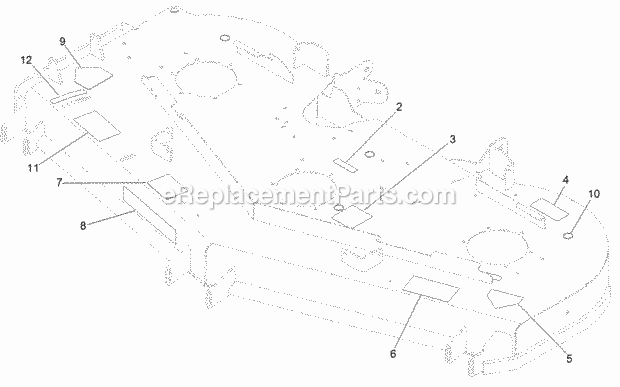 Deck Decal Assembly No. 114-5820 Diagram and Parts List for 74916 313000001-313999999 Toro Lawn Mower