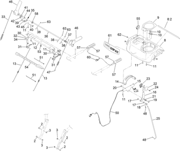 Traction Control Assembly Diagram and Parts List for 38865 405415300 - 406319999 Toro Snow Blower