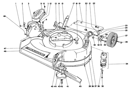 Housing Assembly Model No. 18257 Diagram and Parts List for 18208 2000001 - 2999999 Toro Lawn Mower