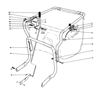 Controls And Handle Assembly (Models 62912) Diagram and Parts List for 62923 5000001 - 5999999 Toro Leaf Blower / Vacuum