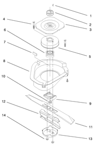 Blade Brake Clutch Assembly Diagram and Parts List for 20465 790000001 - 799999999 Toro Lawn Mower