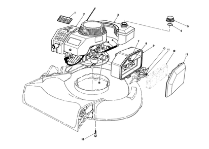 Engine Assembly Diagram and Parts List for 16580 4000001 - 4999999 Toro Lawn Mower